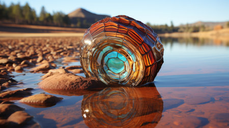 Beautiful natural single abalone.UHD wallpaperの素材