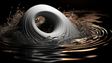 Realistic Render art work with black and white (UHD Wallpaper)の素材