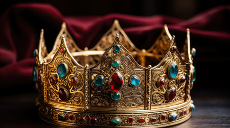 Crown decorated with precious stones UHD wallpaperの素材