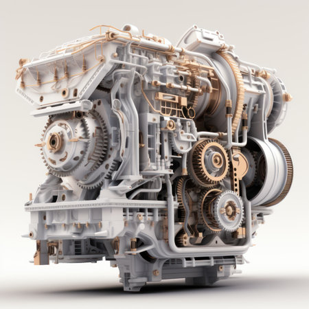 3d digital protection of an engine UHD wallpaperの素材