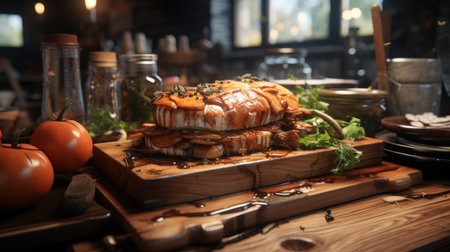 Food in table UHD wallpaperの素材