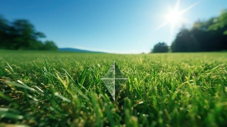 Arrow from green grass UHd wallpaperの素材