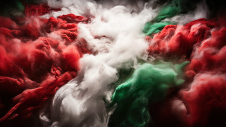 Realistic red green smoke UHD wallpaperの素材