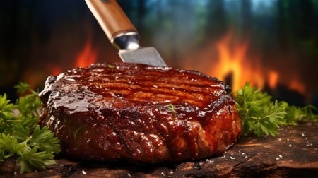 Barbecue burger cutlet UHD wallpaperの素材