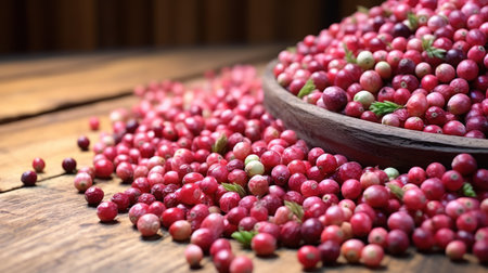 Craneberries fresh and dry UHD wallpaperの素材