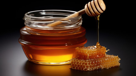 Cup with honey UHD wallpaperの素材
