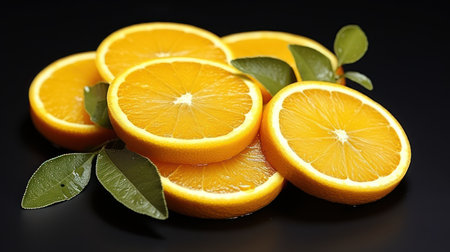 Oranges on black background UHD wallpaperの素材