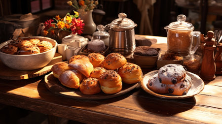 Delicious and sweet baked goods UHD wallpaperの素材