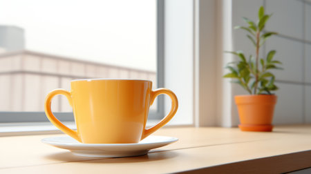 Hot drink in white cup UHD wallpaperの素材
