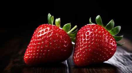 Shot of strawberry UHD wallpaperの素材