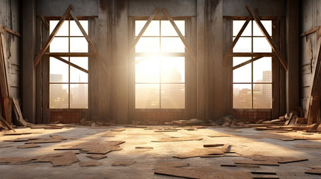 Dusty room with window UHD wallpaperの素材