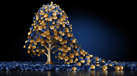 Elegant blue royal tree UHD wallpaperの素材