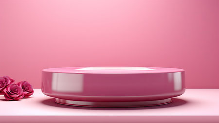 Empty round podium UHD wallpaperの素材