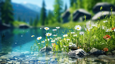 Field river UHD wallpaperの素材