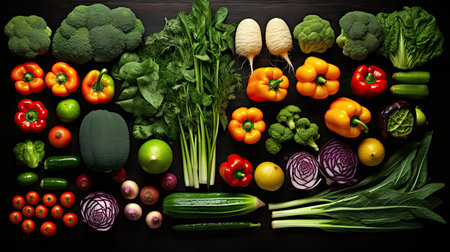 Flat vegetables UHD wallpaperの素材