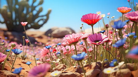Different colour flowers UHD wallpaperの素材