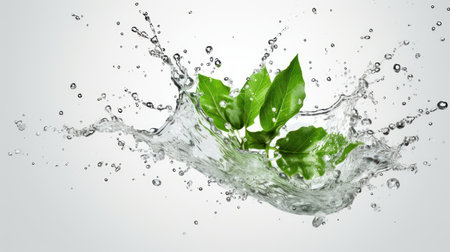 Fresh green leaves UHD wallpaperの素材