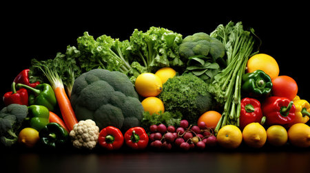 Fresh vegetables on table UHD wallpaperの素材