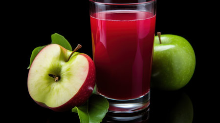 Red juice with red apple UHD wallpaperの素材