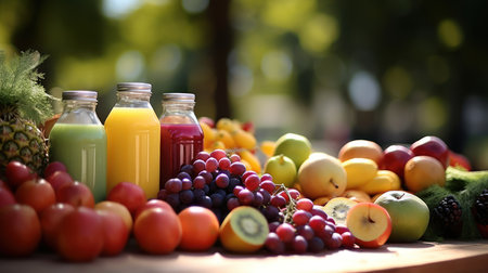 Fruits and vegetables on the table UHD wallpaperの素材