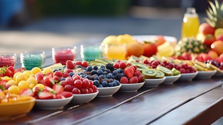 Fruits and vegetables on the table UHD wallpaperの素材