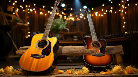 Guitar in the black background UHD wallpaperの素材