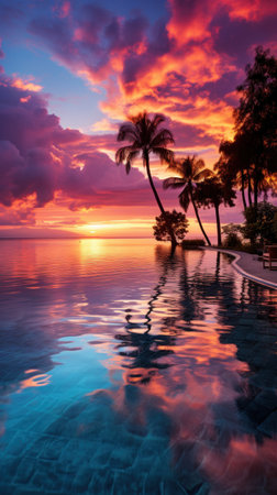 A beautiful sun set UHD wallpaperの素材