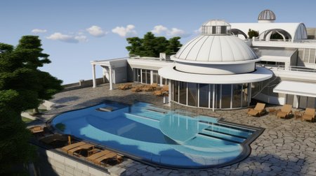 A building with a dome roofed UHd wallpaperの素材