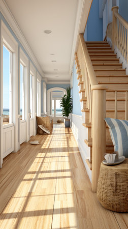 coastal home hallway inspired (UHD Wallpaper)の素材