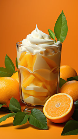 Glass of wishkey isolated orange background UHD wallpaperの素材