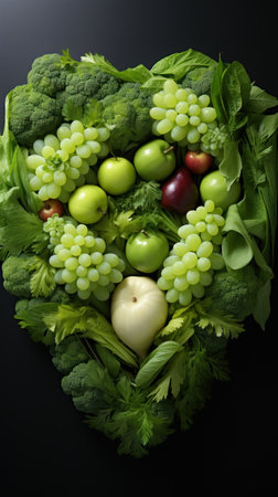 A heart of vegetables UHD wallpaperの素材