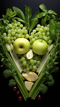 A heart of vegetables UHD wallpaperの素材