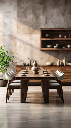 Living and dining room UHD wallpaperの素材