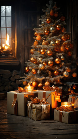 Huge christmis tree UHD wallpaperの素材