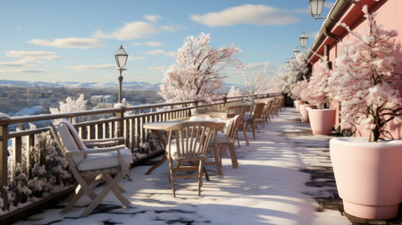 Winter sun in the balcony UHD wallpaperの素材