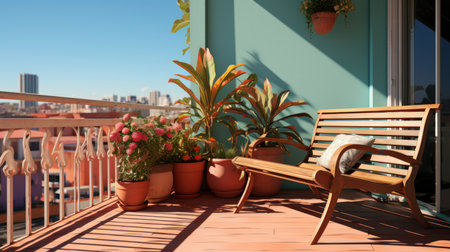 Winter sun in the balcony UHD wallpaperの素材