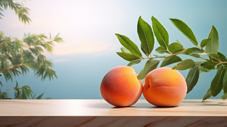 Gorgeous ripe peaches on a isolated UHD Wallpaperの素材