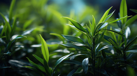 green leaves copy space 3D photo UHD Wallpaperの素材