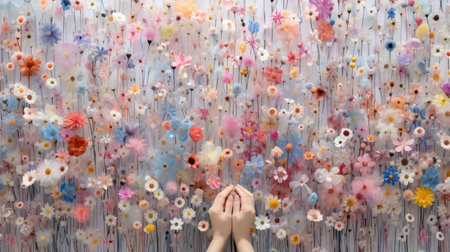 hand made Beautiful flower wall UHD Wallpaperの素材