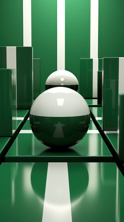 3d Crystal Green World UHD Wallpaperの素材