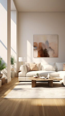 living room decorated with modren  (UHD Wallpaper)の素材