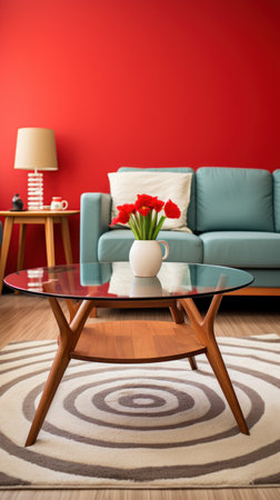 living room decorated with modren  (UHD Wallpaper)の素材