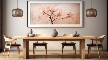 A modern smart home living room .UHD wallpaperの素材