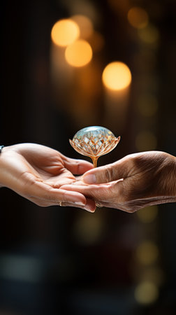 Powerful scene of a person extending helping hand.UHD wallpaperの素材