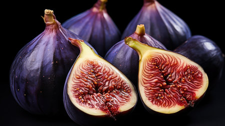 fresh black figs with copy space UHD WALLPAPERの素材