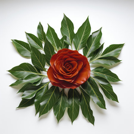 RED FLOWER lays with VR 3D isolated UHD WALLPAPERの素材