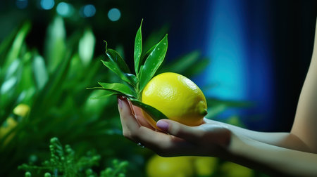 Lemons flat lay pattern with visible Water Drops UHD WALLPAPERの素材