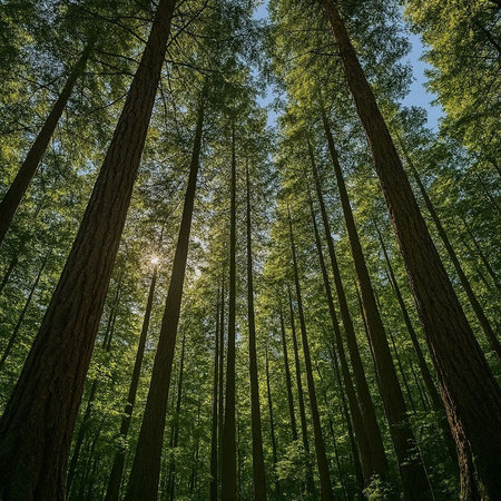 Sunlight in Redwood Forest, California, United States of America