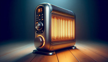 Retro radio in dark room. 3D illustration. Vintage style.