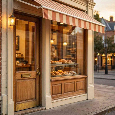 Bakery shop in the old town of Bruges, Belgium